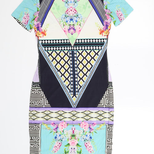 ana alcazar Womens Multicoloured Floral  Bodycon  Size 8