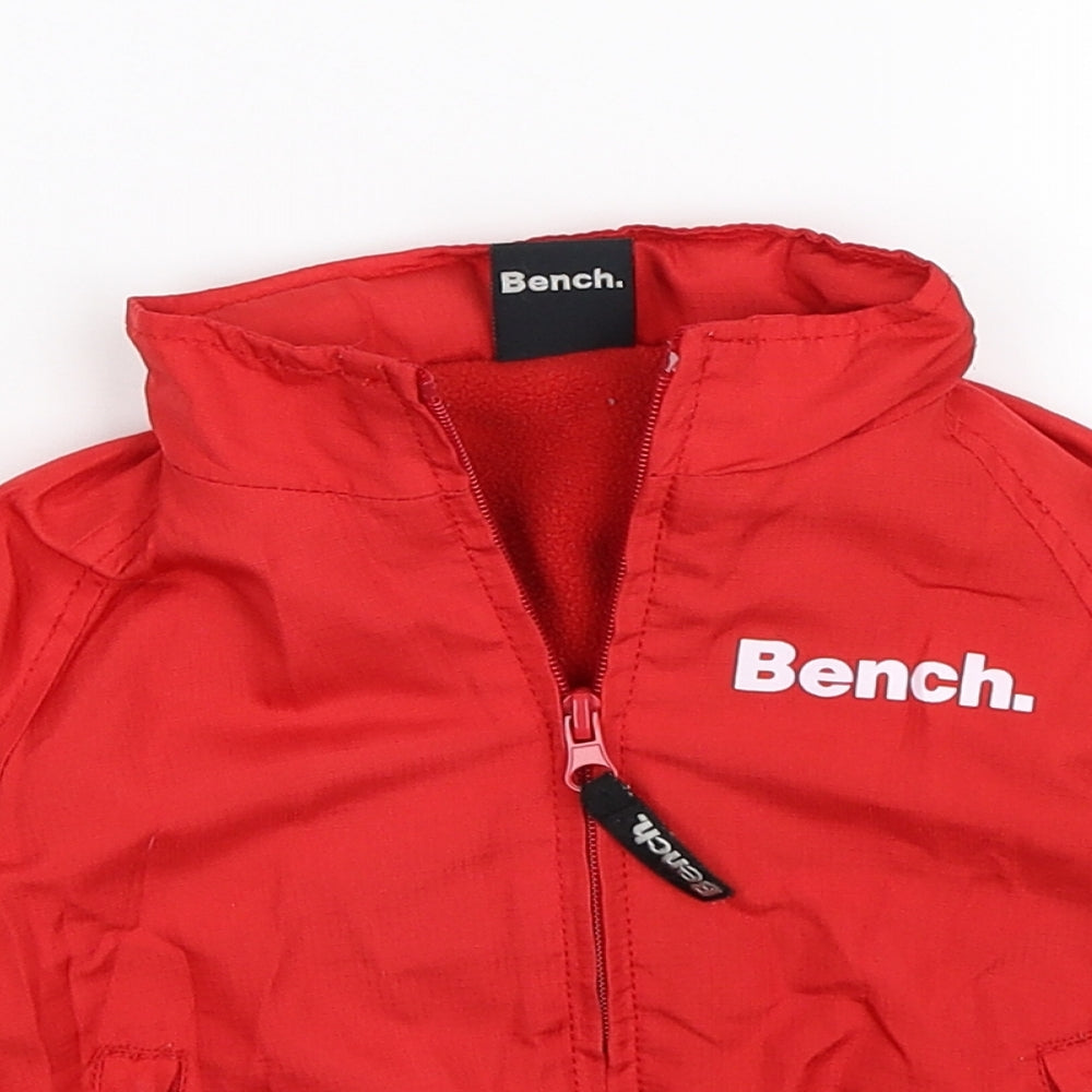Bench Baby Red   Windbreaker Jacket Size 6-9 Months