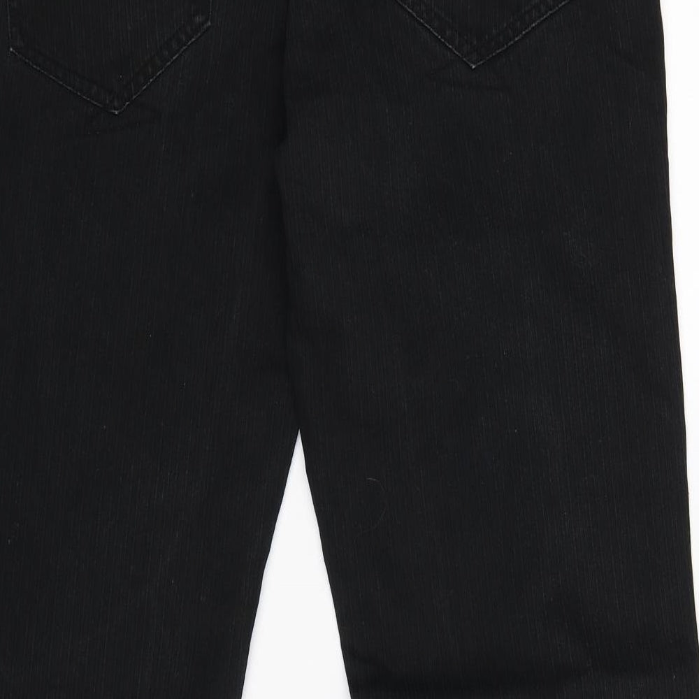NEXT Mens Black Striped Denim Bootcut Jeans Size 36 L33 in
