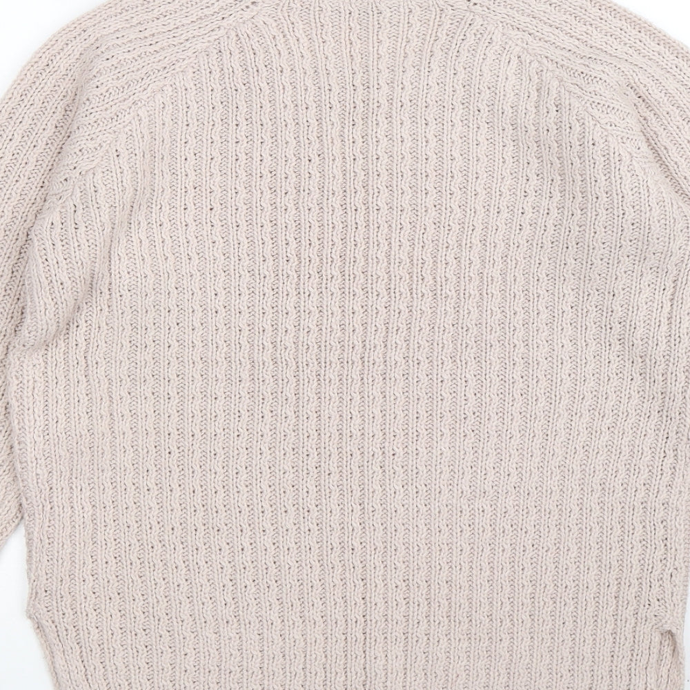 Dorothy Perkins Womens Beige  Knit Pullover Jumper Size 12