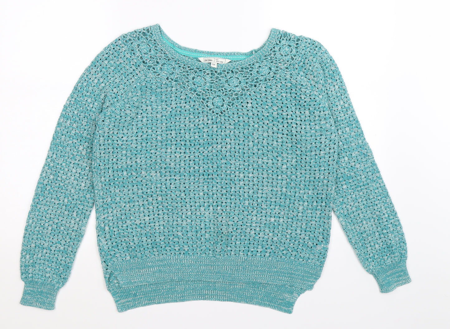 Fat Face Womens Green  Knit Pullover Jumper Size 16