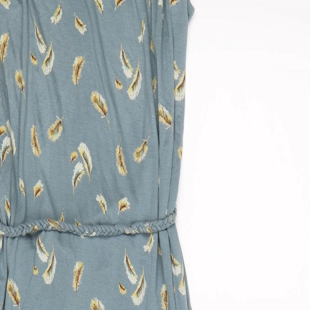 NEXT Womens Blue Floral  Maxi  Size 16  - feathers