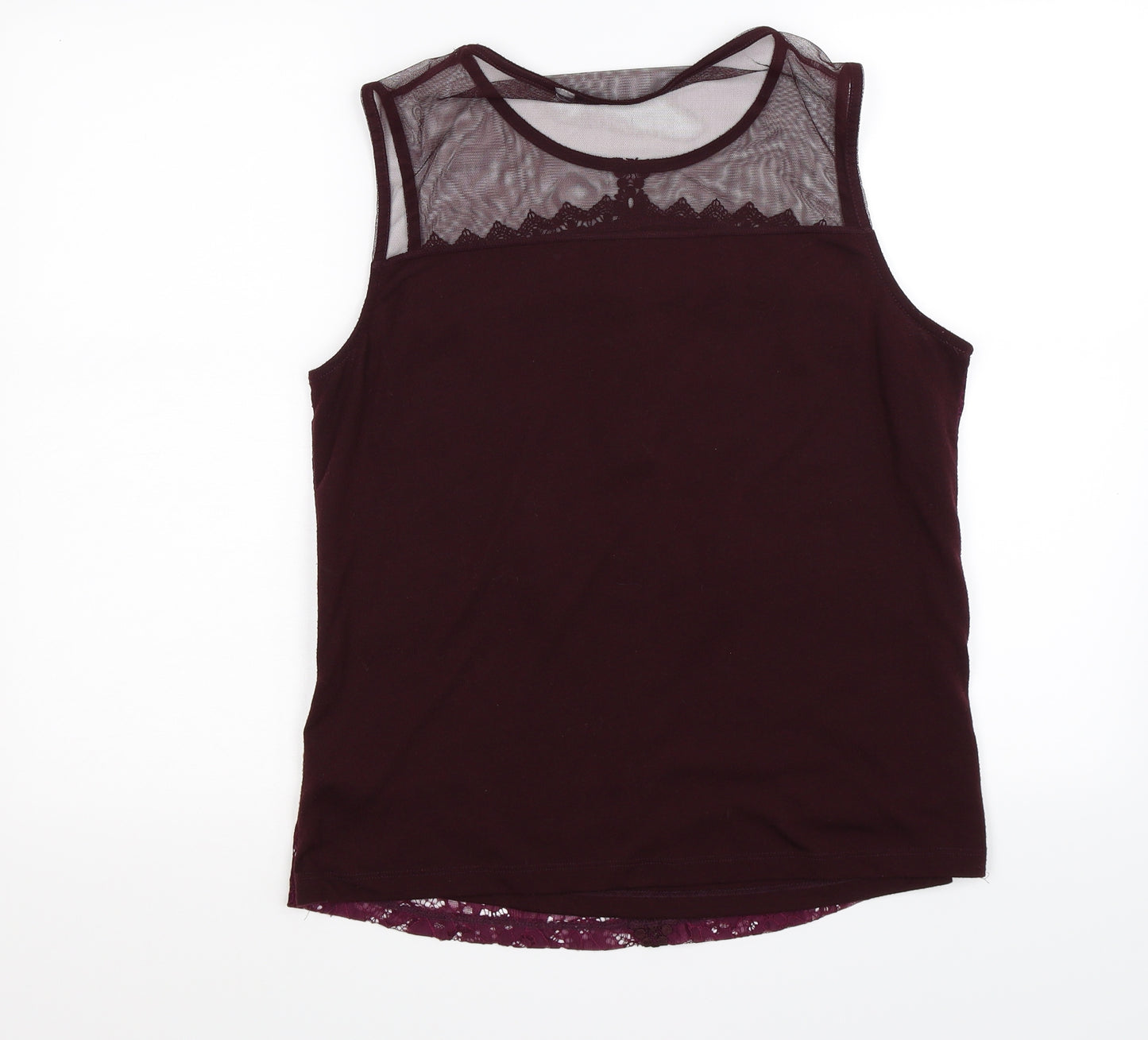 Dorothy Perkins Womens Purple Floral  Basic Tank Size 16