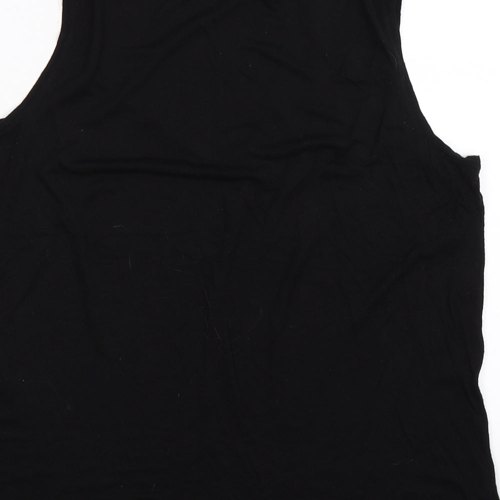 H&M Womens Black Floral Lace Basic Tank Size L