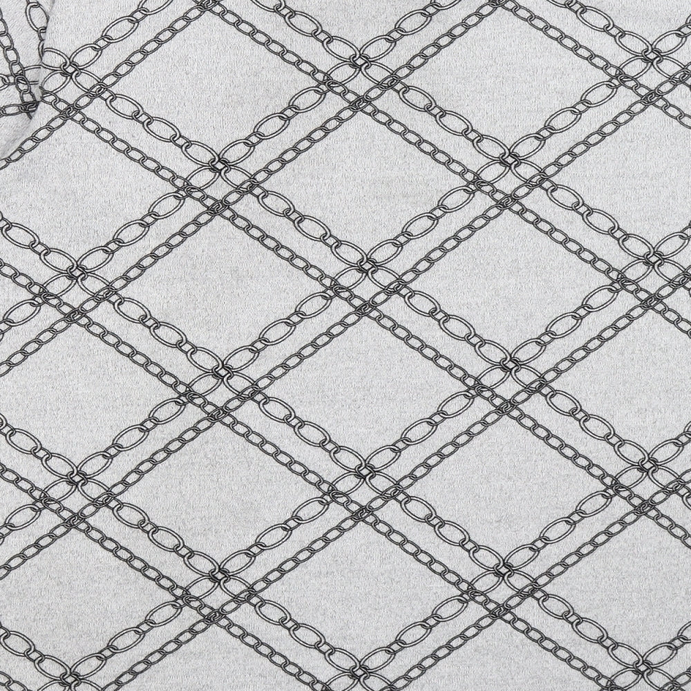 F&F Womens Grey Check Knit Pullover Jumper Size 14  - chains