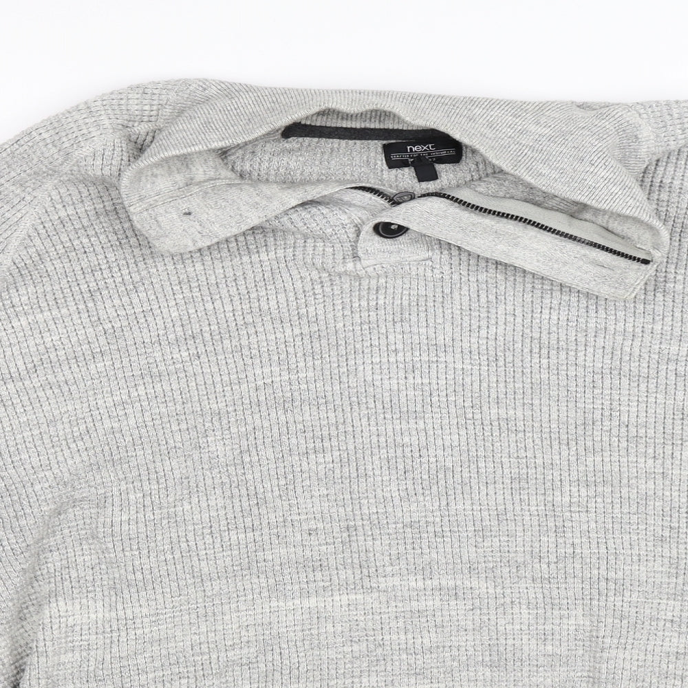 NEXT Mens Grey  Knit Pullover Jumper Size XL