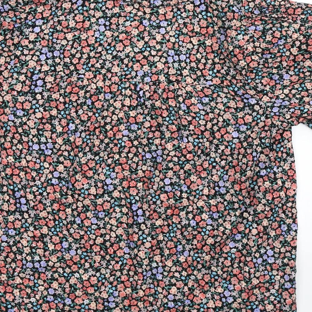 F&F Womens Blue Floral  Basic Blouse Size 16