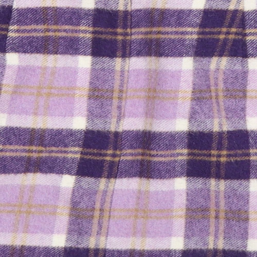 Topshop Womens Purple Check Knit Straight & Pencil Skirt Size 10