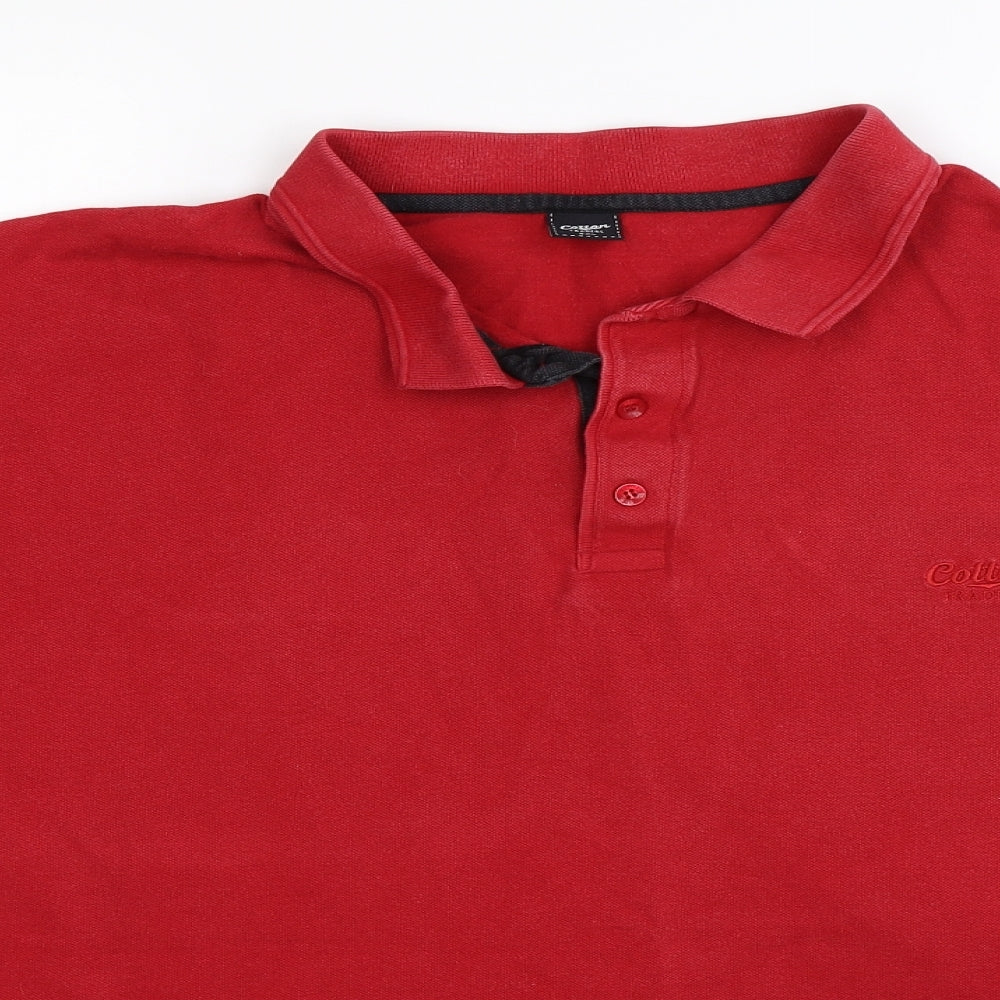 Cotton Traders Mens Red    Polo Size 4XL