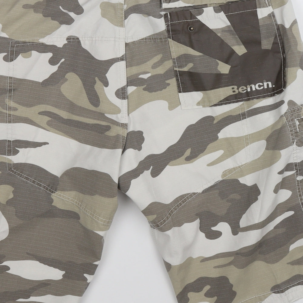 Bench Mens Brown Camouflage  Cargo Shorts Size 36