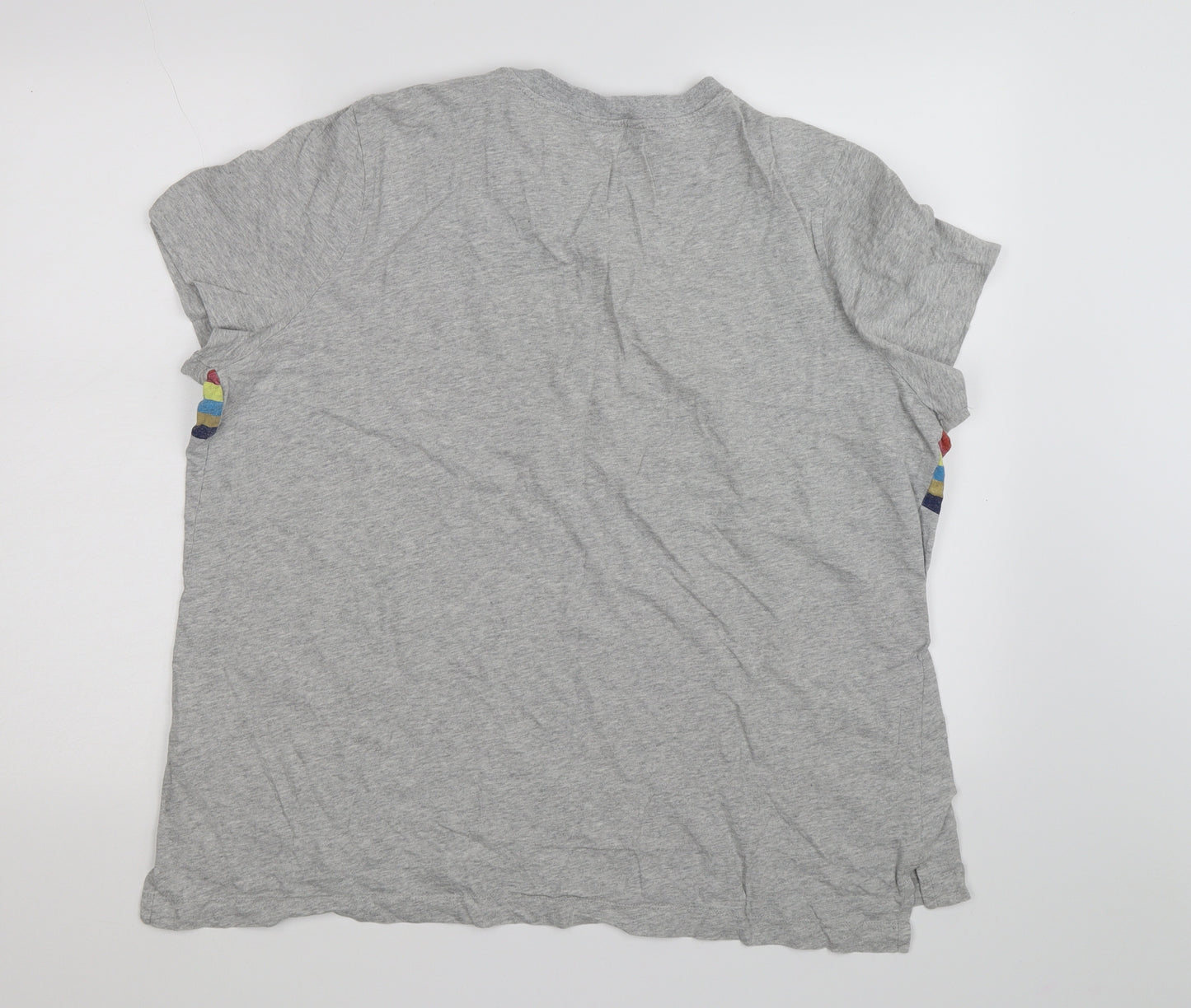 NEXT Womens Grey   Basic T-Shirt Size 22  - rainbow