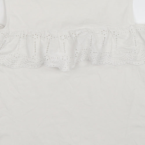 Marks and Spencer Womens White Floral  Basic Tank Size XS