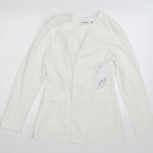 JustFab Womens White   Jacket  Size XS