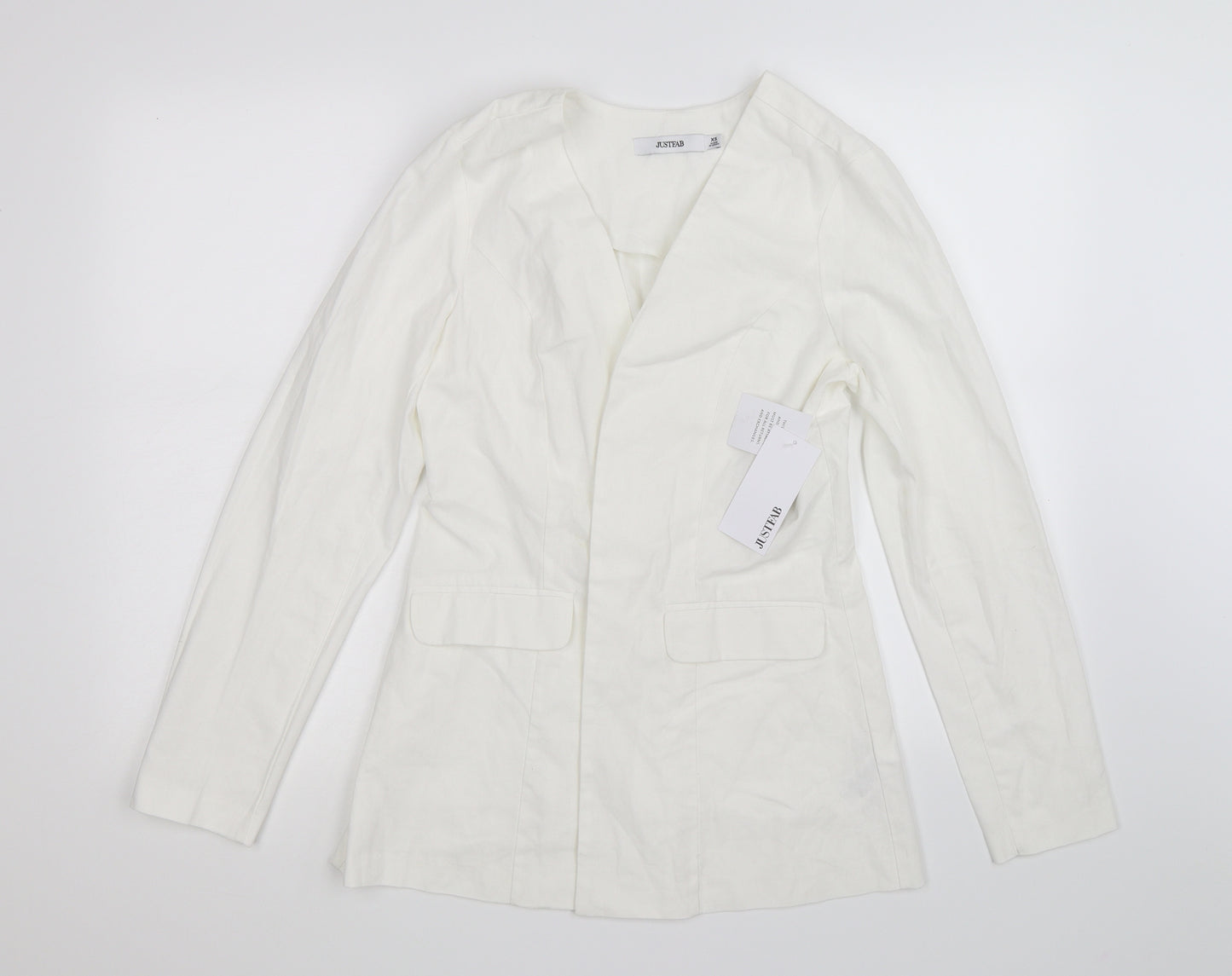 JustFab Womens White   Jacket  Size XS