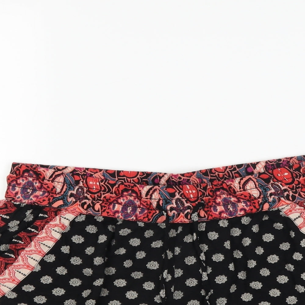 Primark Womens Black Paisley  Hot Pants Shorts Size 10