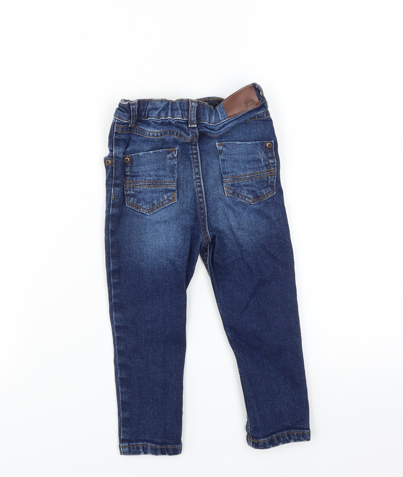 River Island Boys Blue  Denim  Jeans Size 18-24 Months  - DISTRESSED