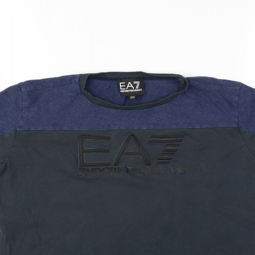 Emporio Armani Boys Blue   Basic T-Shirt Size 12 Years