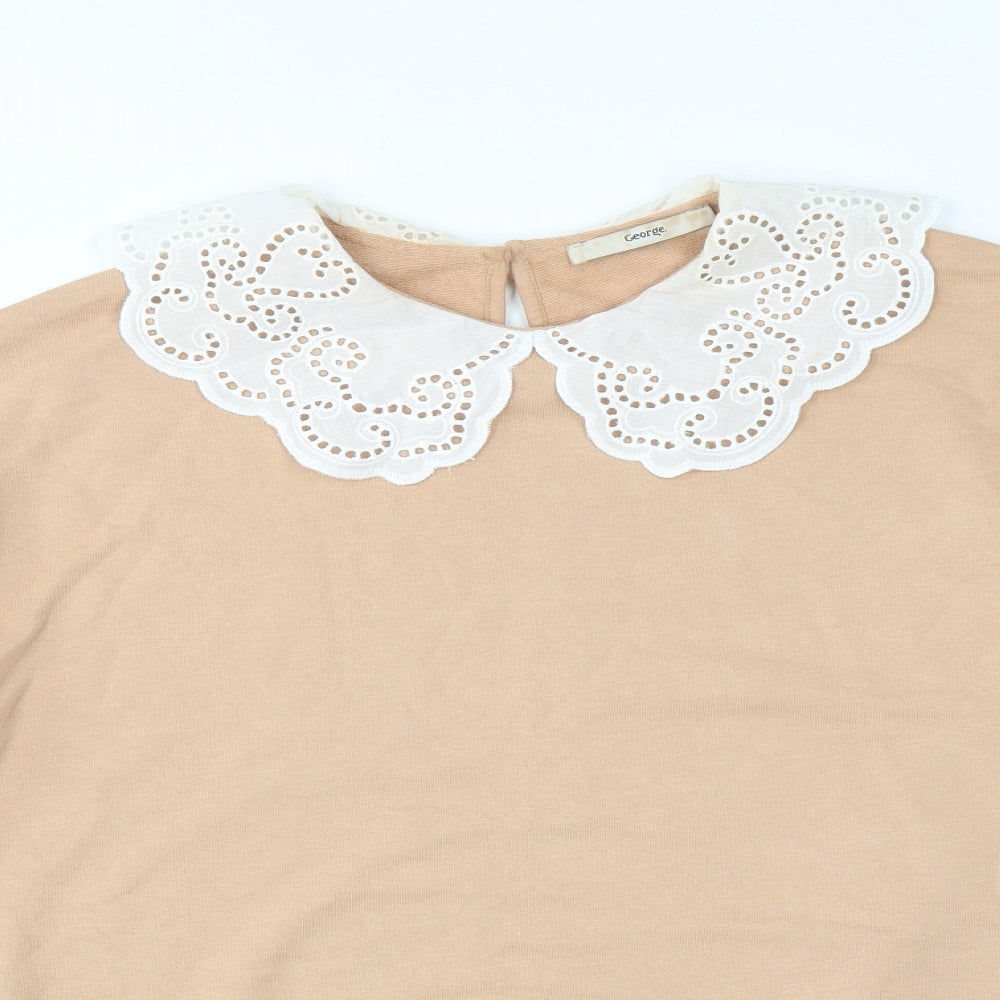 George Womens Beige   Pullover Sweatshirt Size M