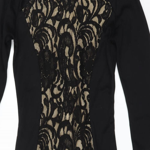 Greence Womens Black   Sheath  Size M  - lace panel