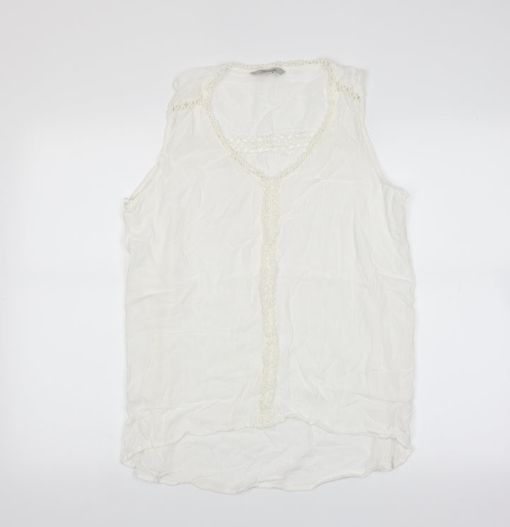 Peacocks Womens White   Basic Blouse Size 14