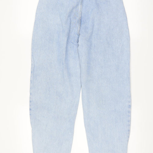 MNG Womens Blue  Denim Mom Jeans Size 6 L26 in - Paper Bag Waist