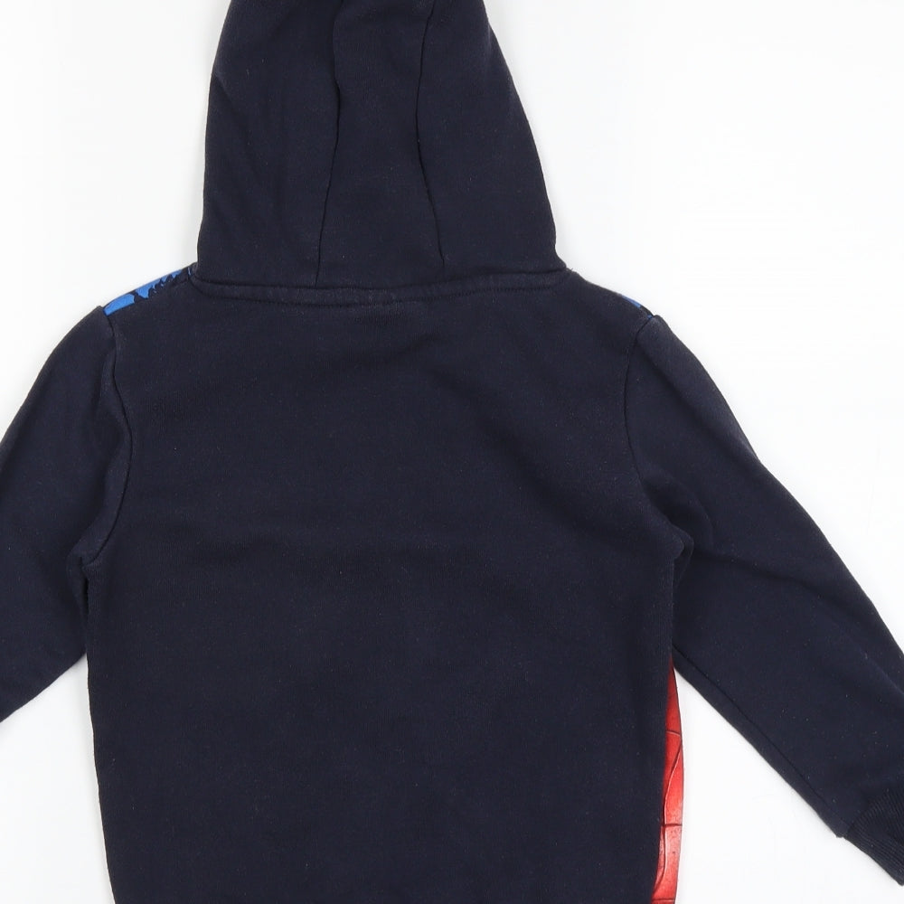 Marvel Boys Blue   Pullover Hoodie Size 5-6 Years  - SPIDERMAN