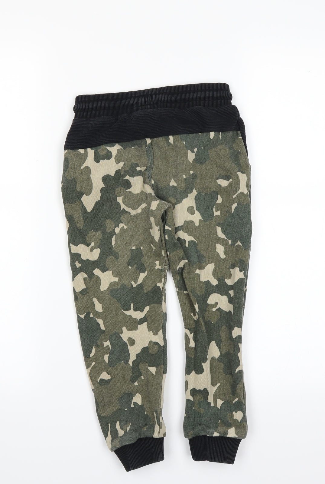 Nutmeg Boys Green Camouflage  Jogger Trousers Size 5-6 Years