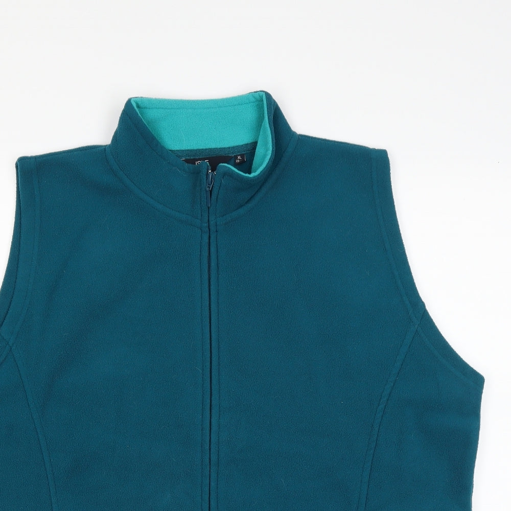 Isle Essentials Womens Blue  Fleece Full Zip Jumper Size XL