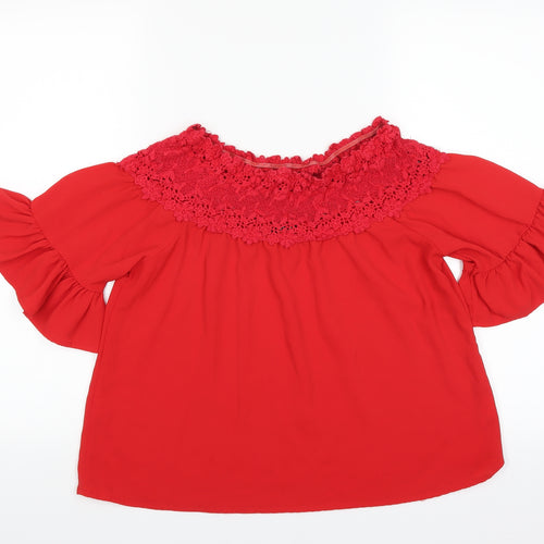 Quiz Womens Red   Basic Blouse Size 8