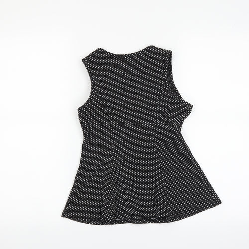 Primark Womens Black Polka Dot  Basic Blouse Size 6