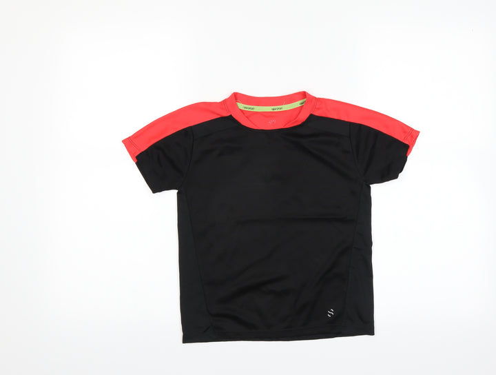 H&M Boys Black Basic T-Shirt Size 6-7 Years