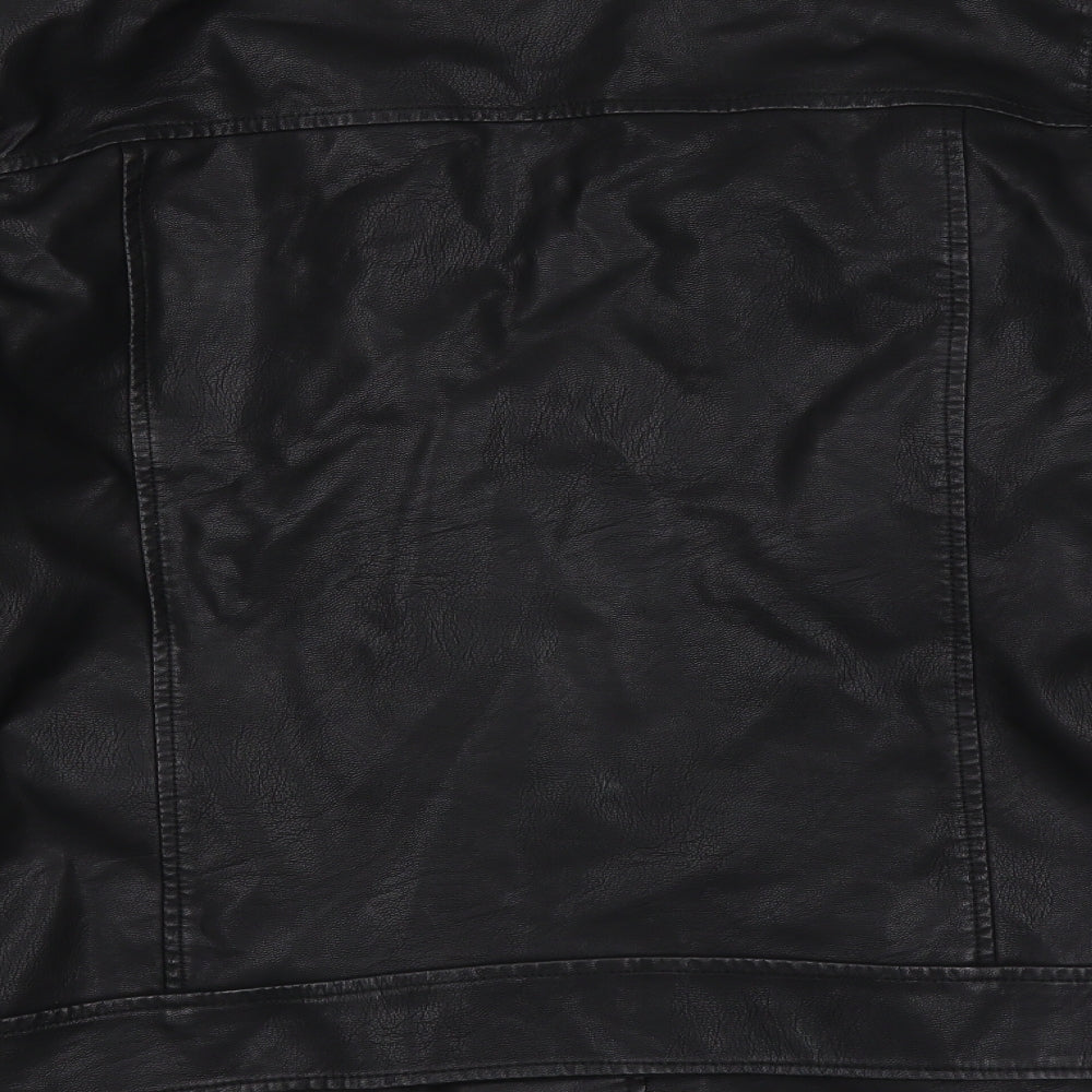 New Look Womens Black   Jacket  Size 18  - FAUX LEATHER