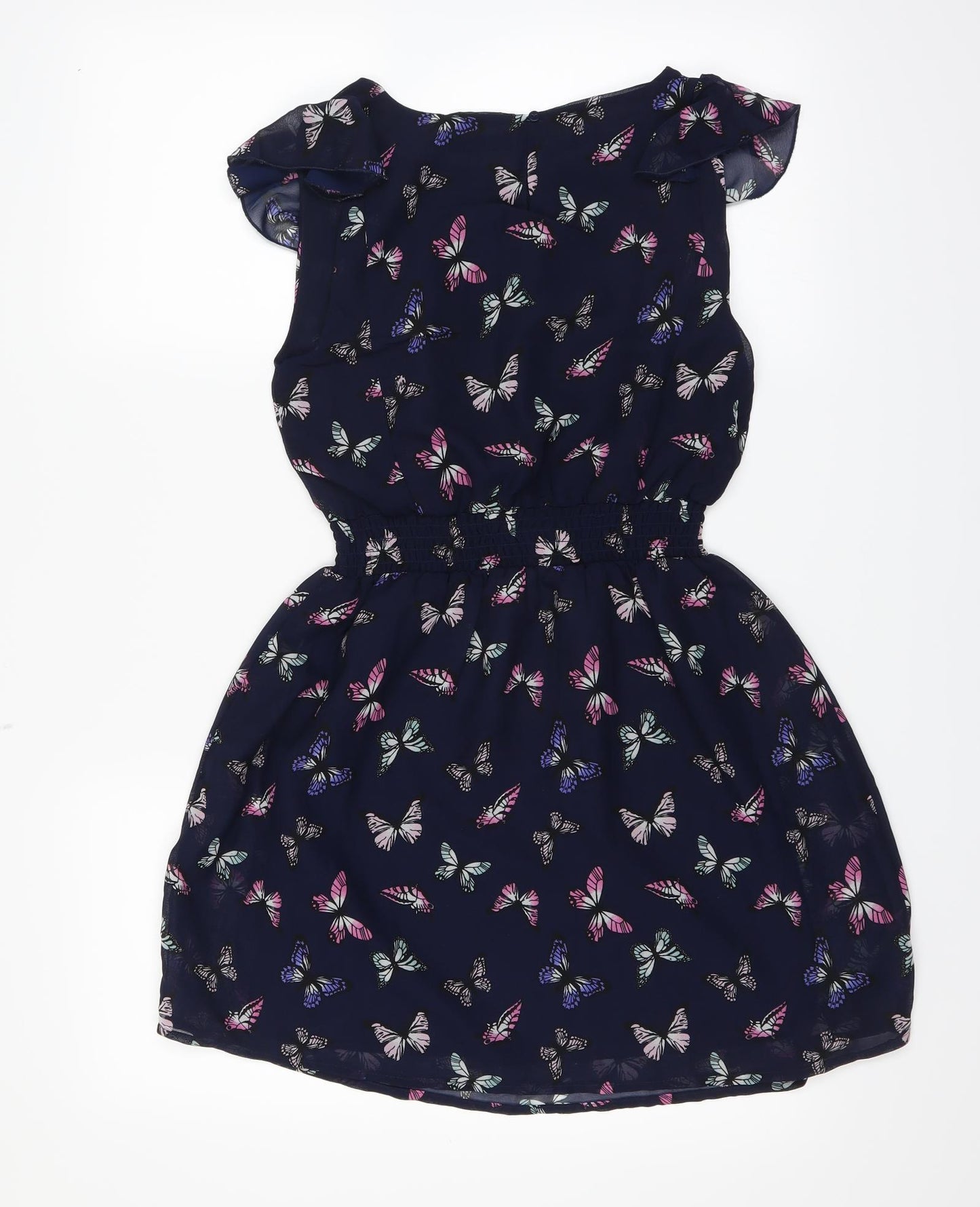 Terranova Womens Blue   Fit & Flare  Size XS  - Butterflies