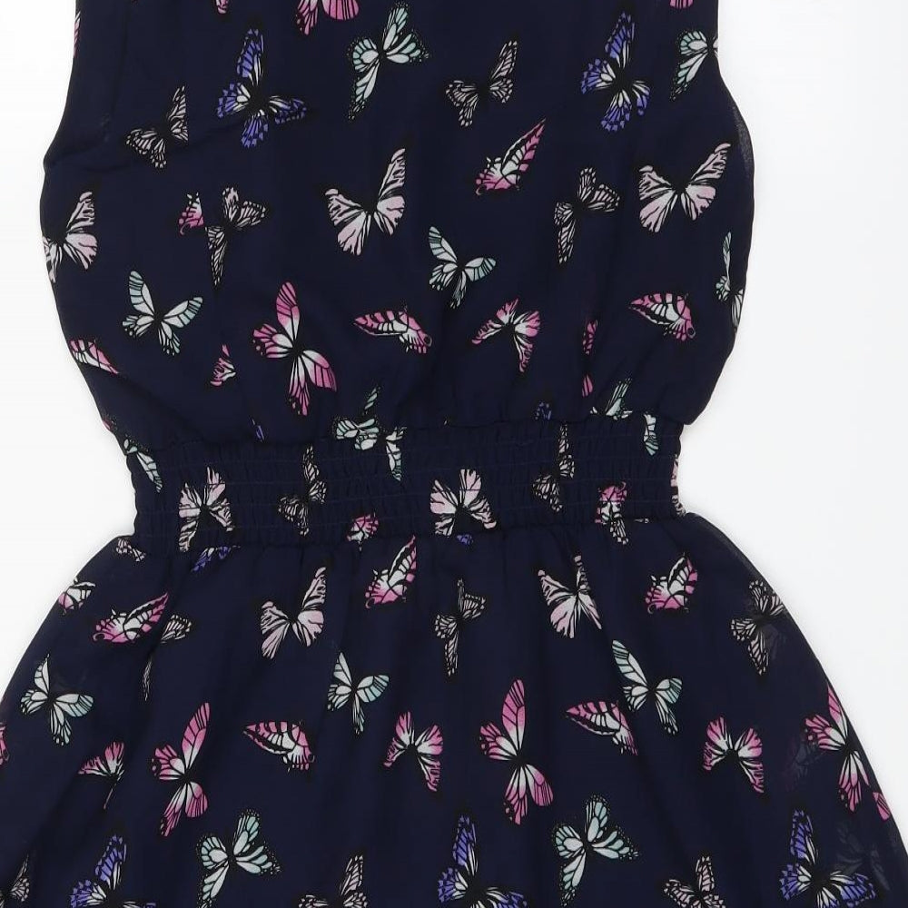 Terranova Womens Blue   Fit & Flare  Size XS  - Butterflies