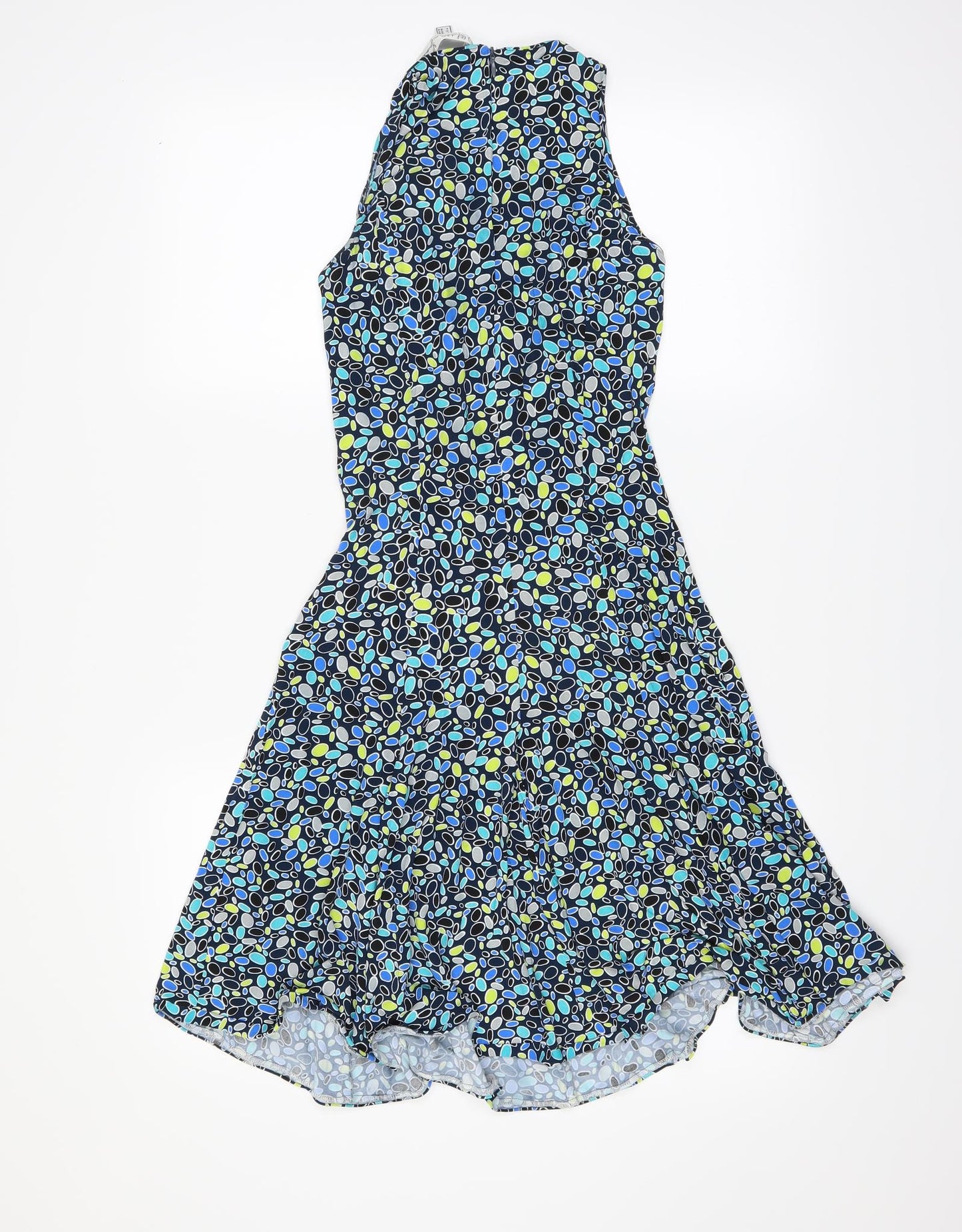 Madeline Womens Blue Geometric  Fit & Flare  Size 6