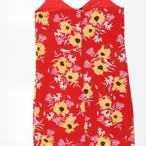 Preworn Womens Red Floral  Shift