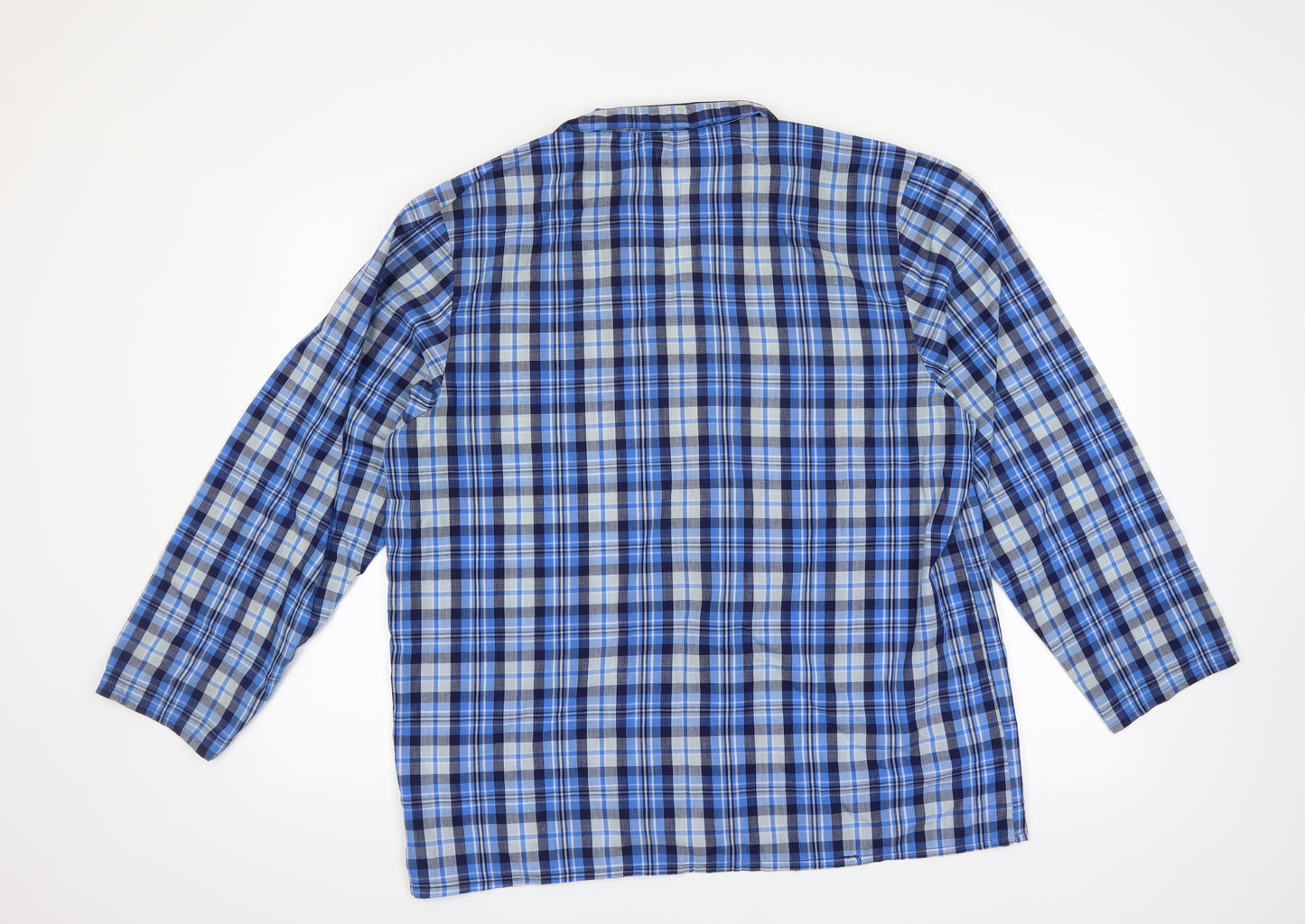 Cargo Bay Mens Blue Plaid   Pyjama Top Size L