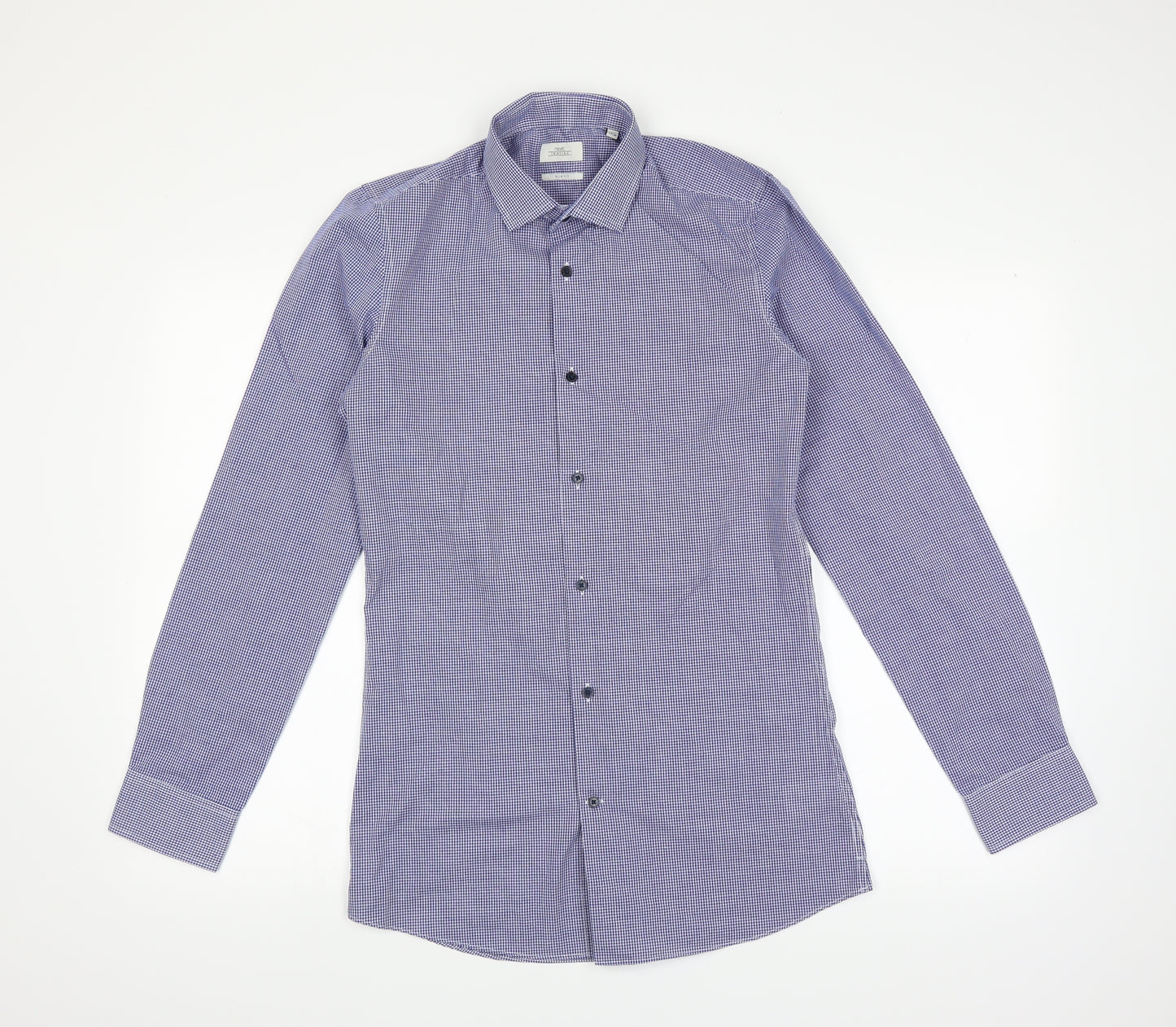 NEXT Mens Blue Check   Dress Shirt Size 14.5