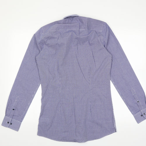 NEXT Mens Blue Check   Dress Shirt Size 14.5