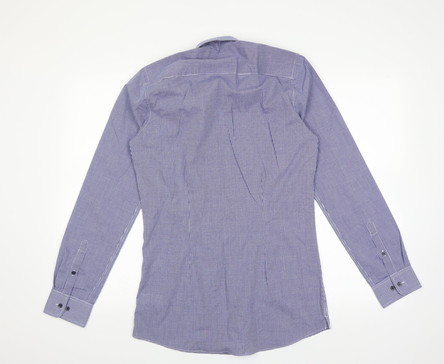 NEXT Mens Blue Check   Dress Shirt Size 14.5