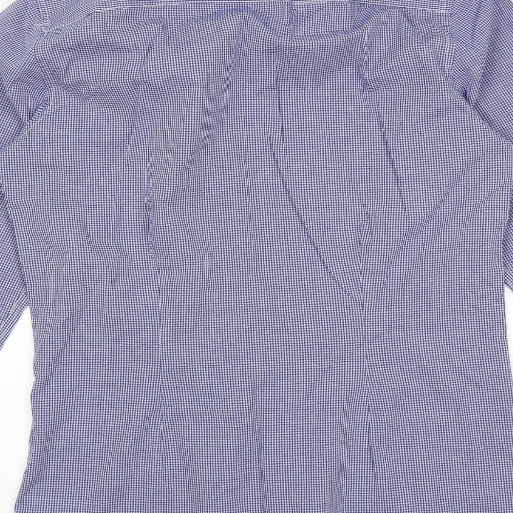 NEXT Mens Blue Check   Dress Shirt Size 14.5