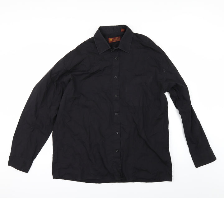 hazards Mens Black    Button-Up Size 17