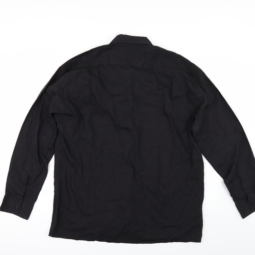 hazards Mens Black    Button-Up Size 17