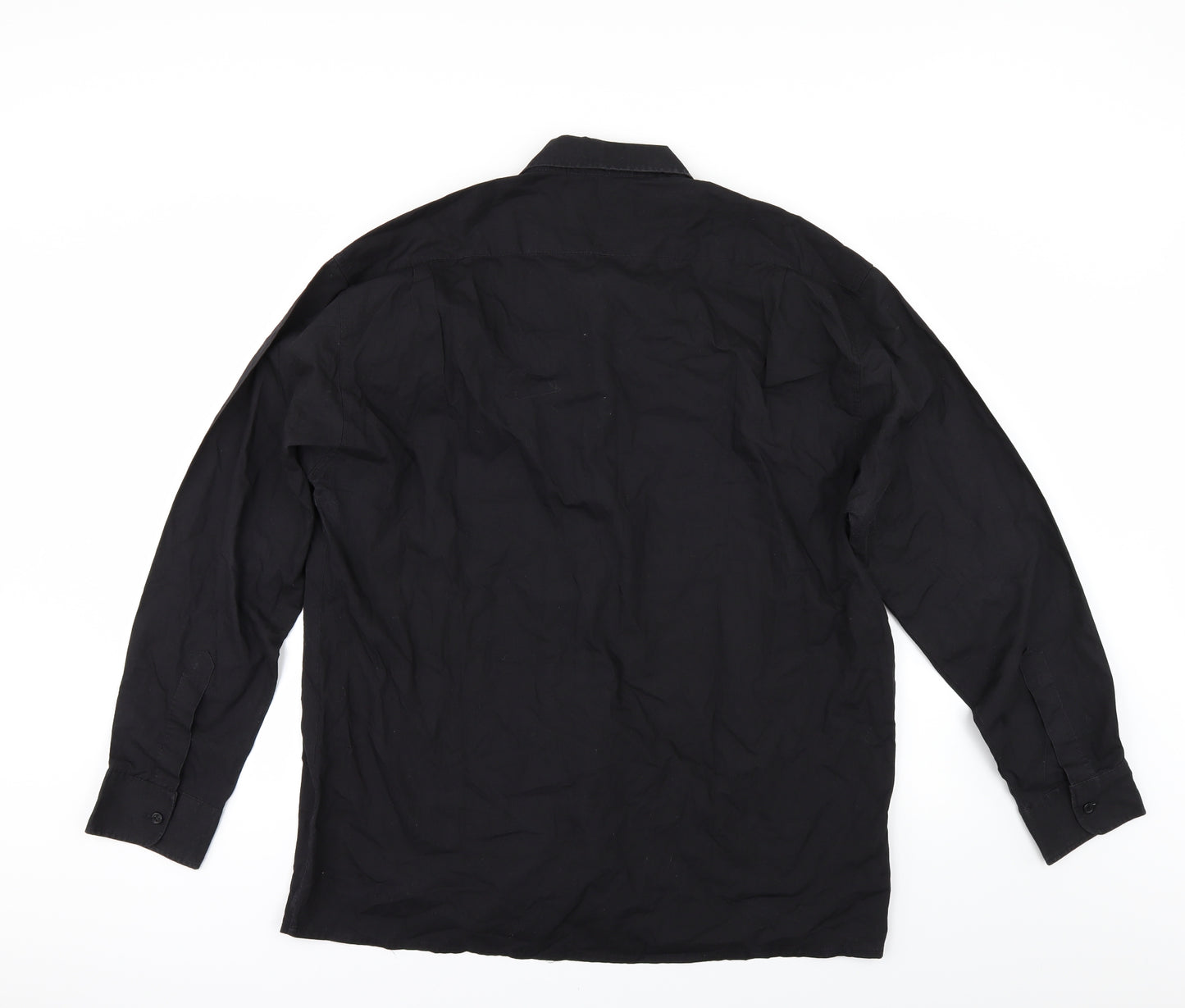 hazards Mens Black    Button-Up Size 17