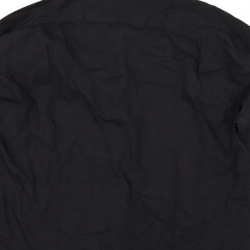 hazards Mens Black    Button-Up Size 17