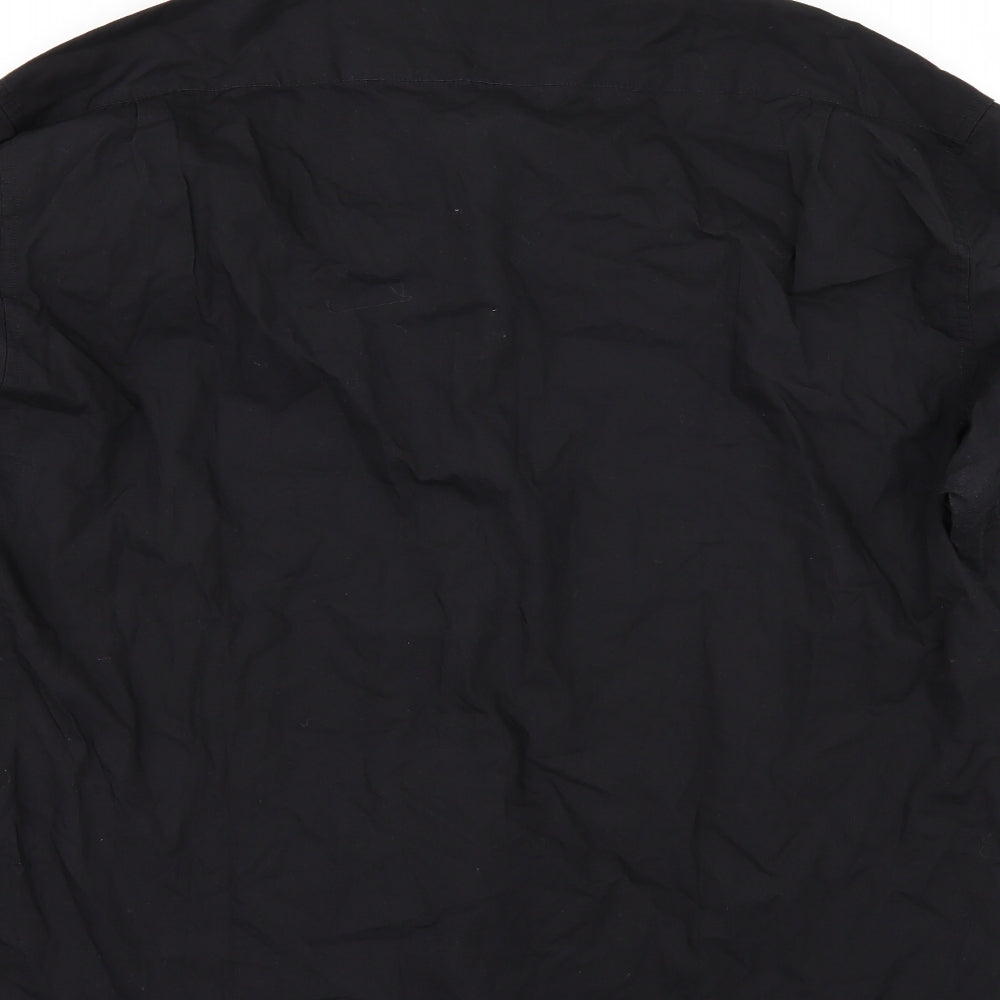 hazards Mens Black    Button-Up Size 17