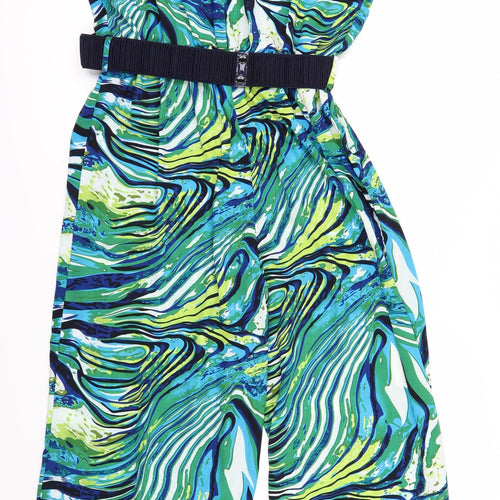 Glamorous Womens Multicoloured Geometric  Jumpsuit One-Piece Size 18
