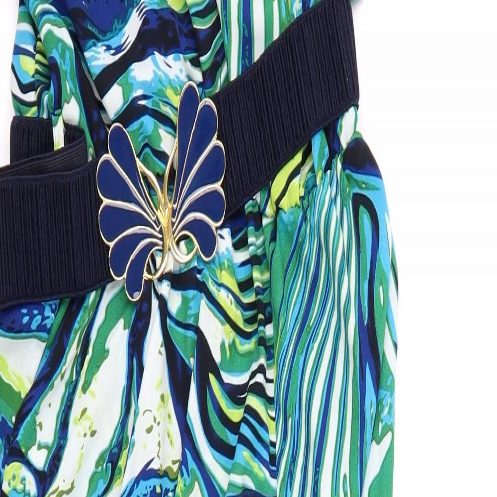 Glamorous Womens Multicoloured Geometric  Jumpsuit One-Piece Size 18