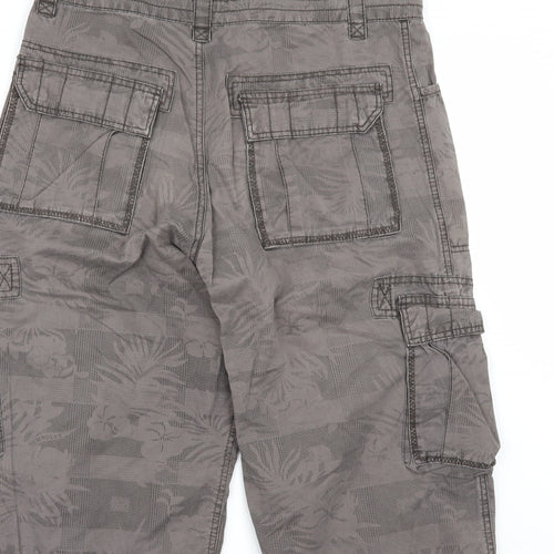 Tom Wolfe Mens Brown Floral  Chino Shorts Size 34 in