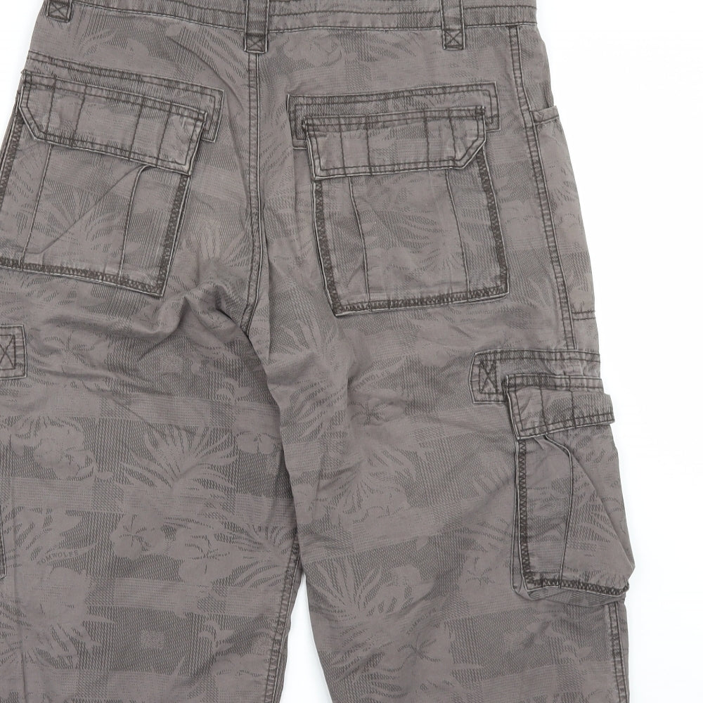 Tom Wolfe Mens Brown Floral  Chino Shorts Size 34 in